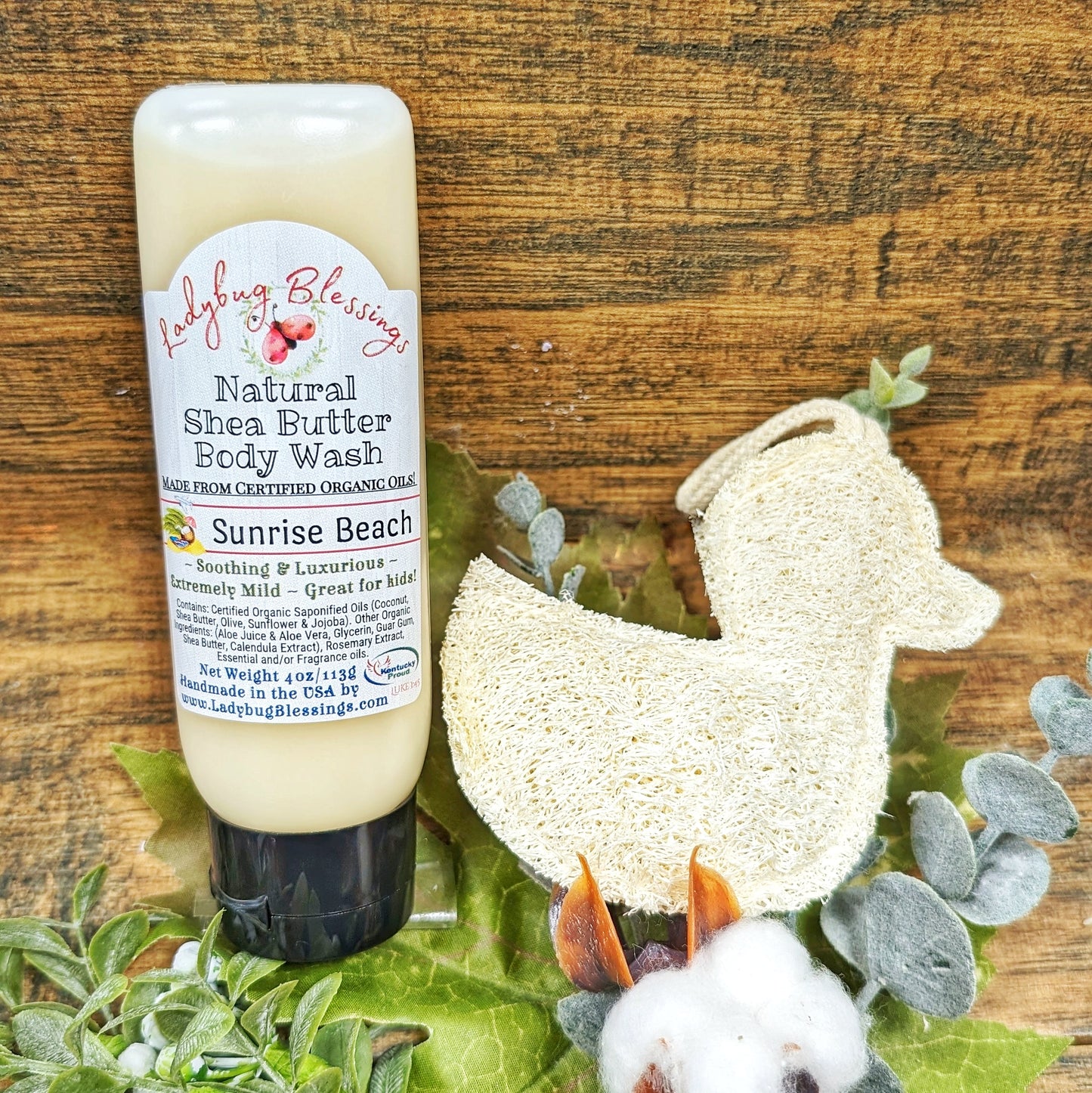 Shea Butter Body Wash & Loofah Scrubber Sets