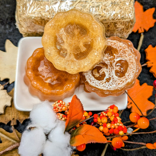 Fall Leaves Shaped Medium Loofah Soaps