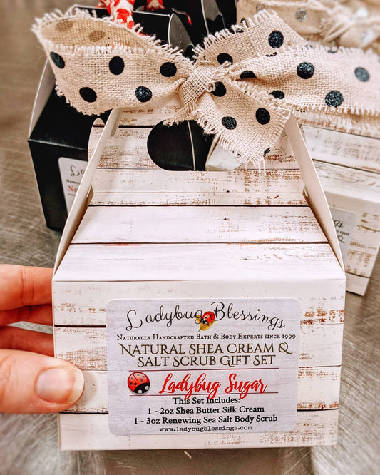 Shea Cream & Salt Scrub Mini Gift Box Sets