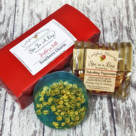 Double Loofah Soap "Spa In A Bag" Gift Box Sets *Limited Stock*