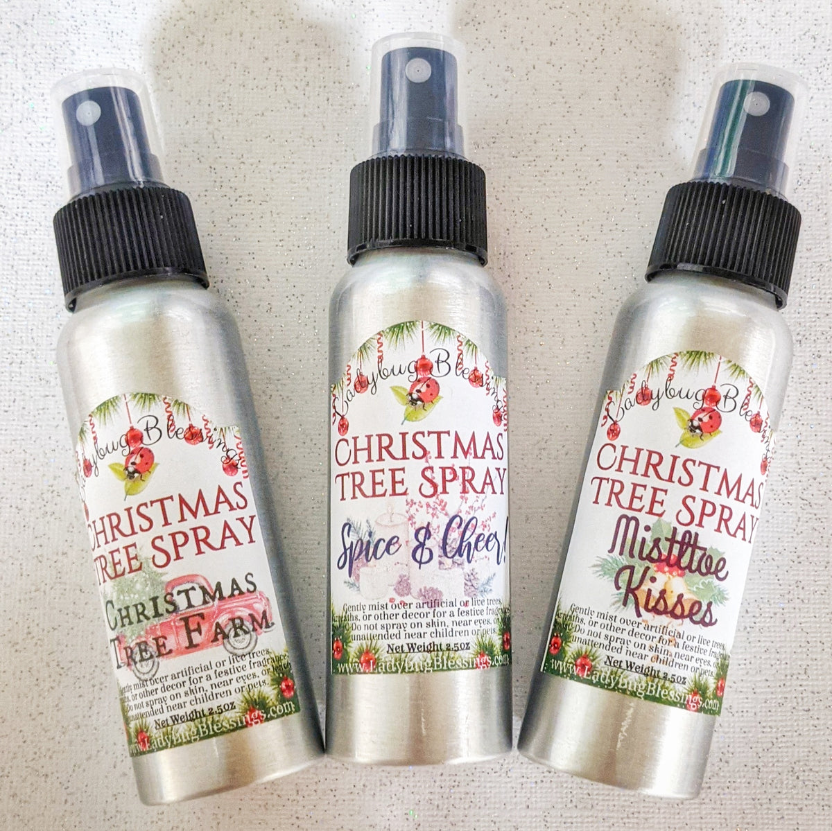 Christmas Tree Sprays! Ladybug Blessings