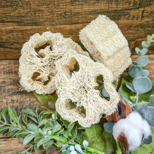 Natural Loofah Sponges for exfoliating and cleaning