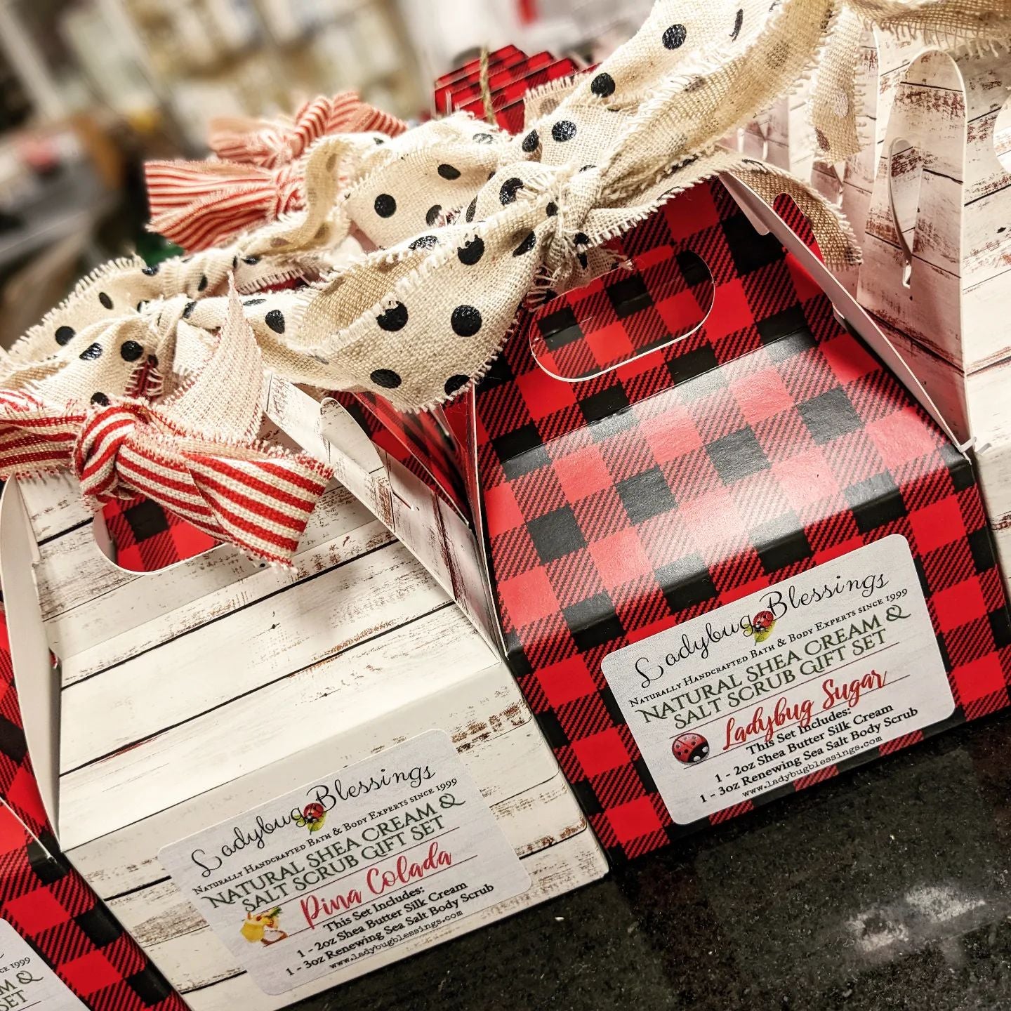 Shea Cream & Salt Scrub Mini Gift Box Sets - Multiple Designs!