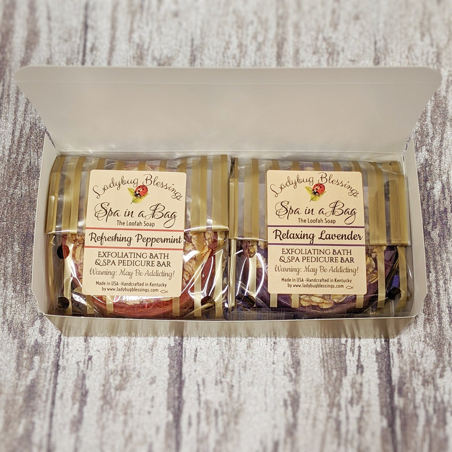 Double Loofah Soap "Spa In A Bag" Gift Box Sets *Limited Stock*