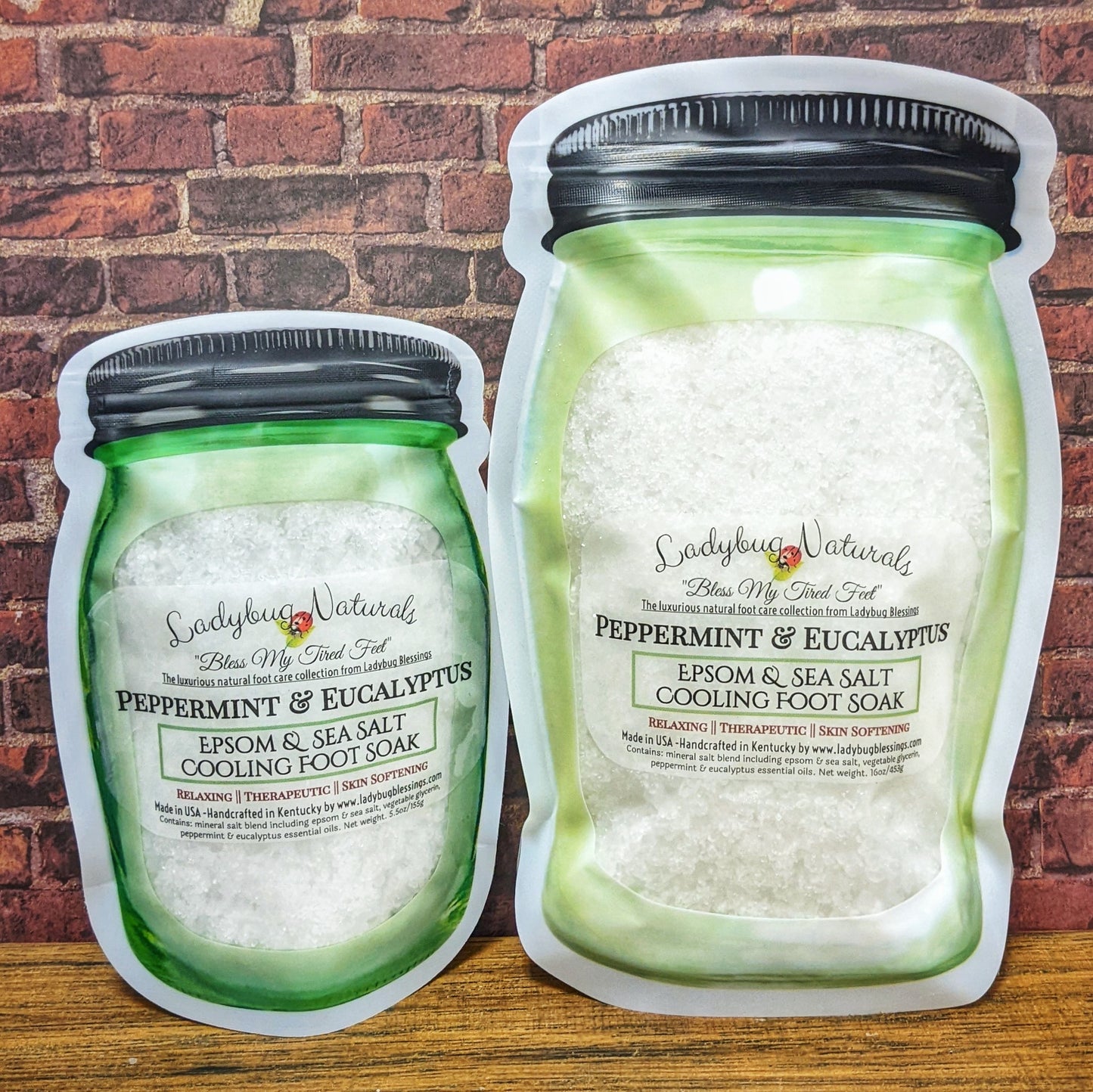Cooling Foot Soak with Peppermint & Eucalyptus - Two Sizes!