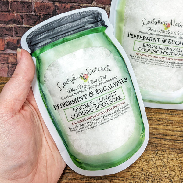 Cooling Foot Soak with Peppermint & Eucalyptus - NEW Sizes!