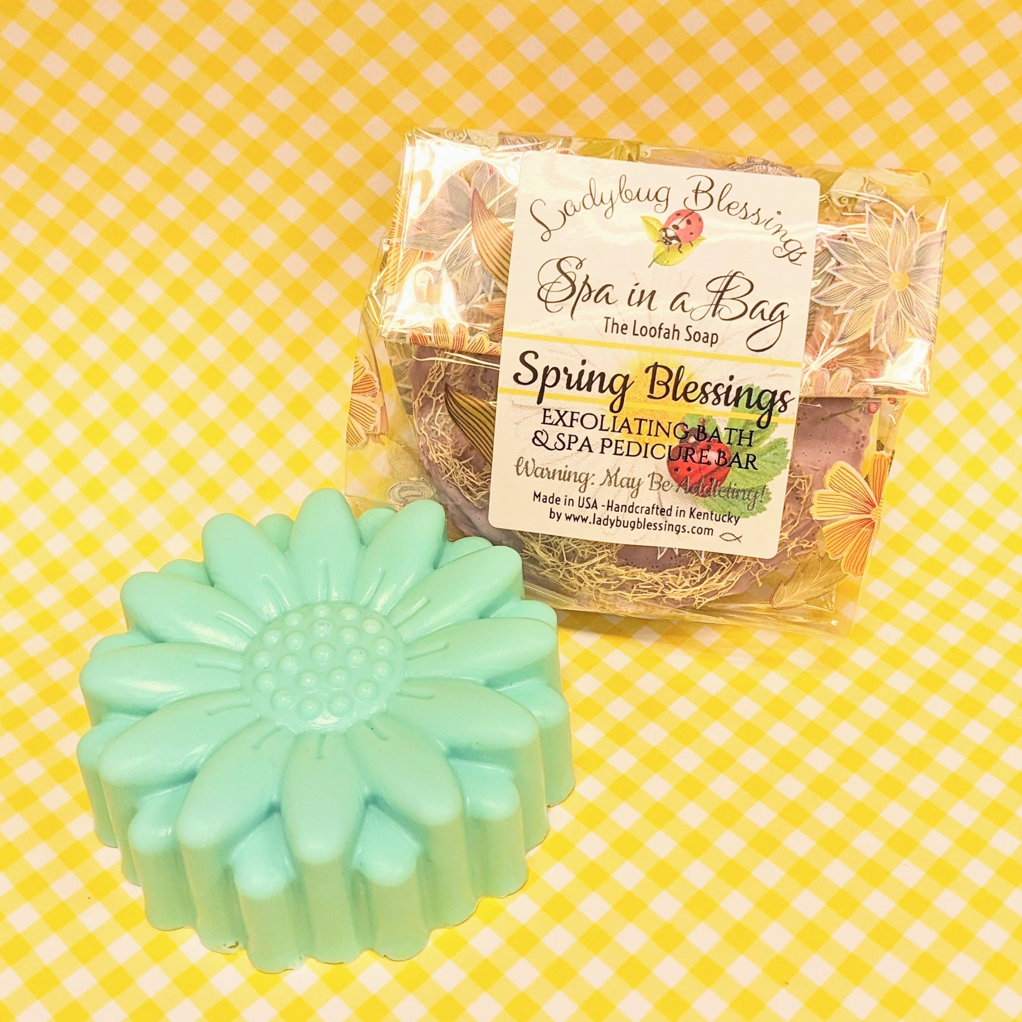 Spring Blessings! Shea Butter Flower Loofah Soap